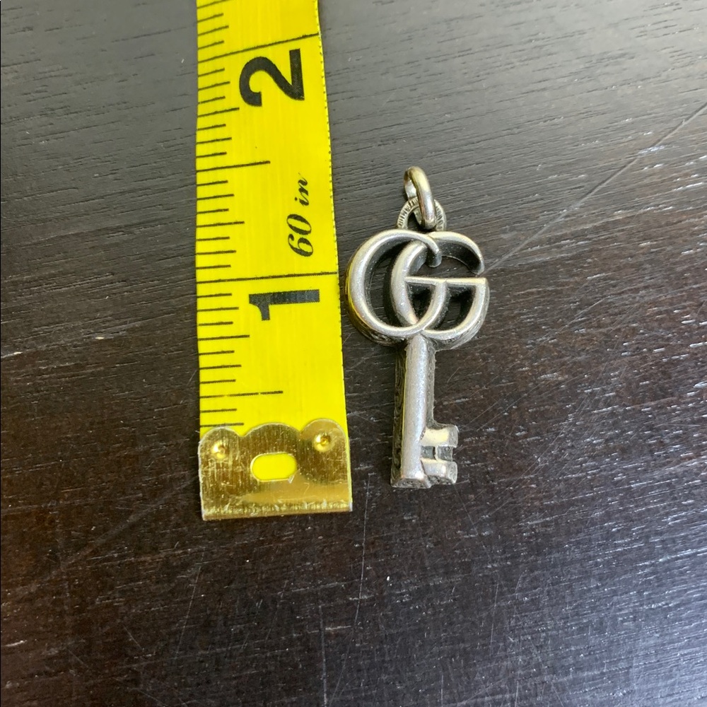 Gucci Sterling Silver Interlocking GG Marmont Key Necklace Charm - Picture 6 of 6